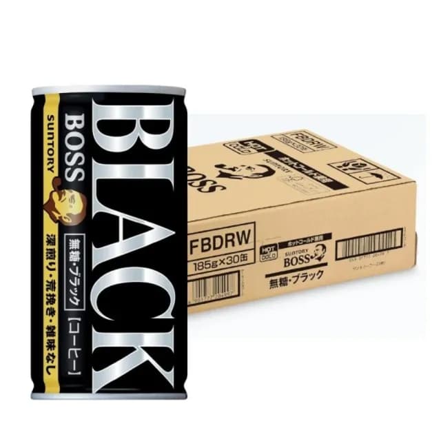 【BOSS】日本SUNTORY三多利 BOSS咖啡無糖黑咖啡185mlx30入 精品級咖啡/日本原裝進口