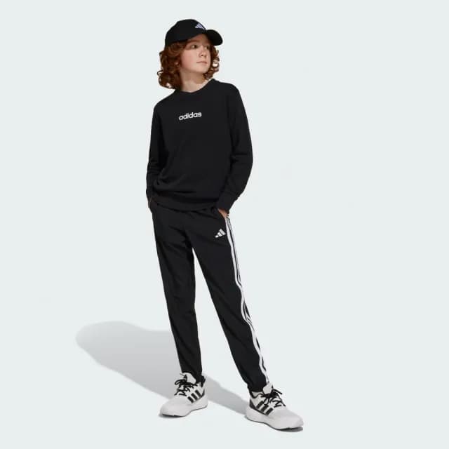 【adidas 愛迪達】ESSENTIALS CLIMACOOL 運動長褲 吸濕排汗 童裝 JD6500