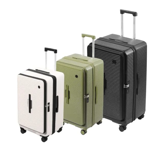 【KOLKO 克魯克家居】26吋璀途前開式行李箱(大容量行李箱 託運箱 旅行箱 拉桿箱 密碼鎖行李箱)