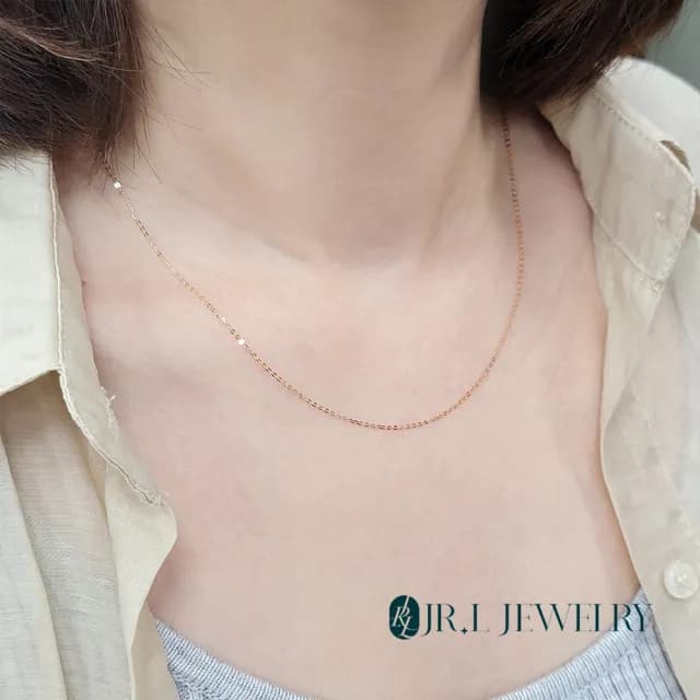 【JR.L金瑞利珠寶】週年慶 18K金項鍊 跳舞鍊 5G素鍊(18K金項鍊)