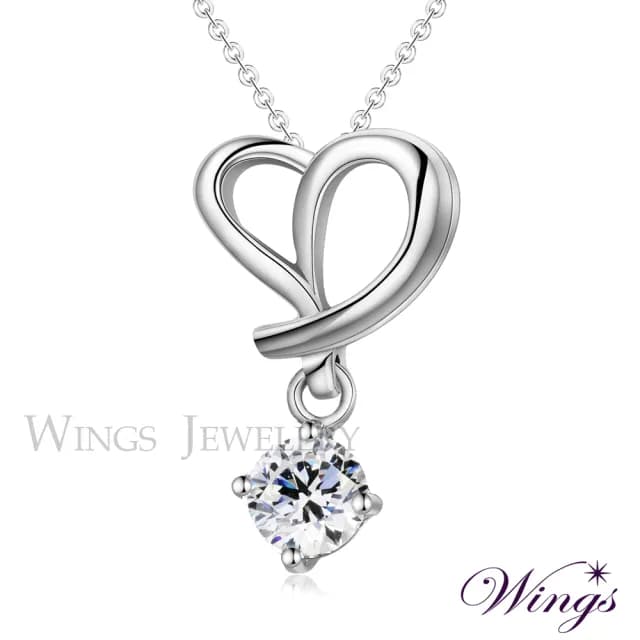 【WINGS】一克拉八心八箭項鍊《心有所屬》｜閃耀擬真鑽・甜蜜情人款(送禮 女生禮物 禮盒 情人 七夕 生日)