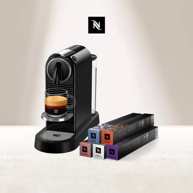 【Nespresso】特價到今天！膠囊咖啡機 CitiZ_魅力黑(訂製咖啡時光50顆組/義式)