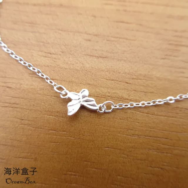 【海洋盒子】細版小蝴蝶設計S999純銀手鍊(女用手鍊)