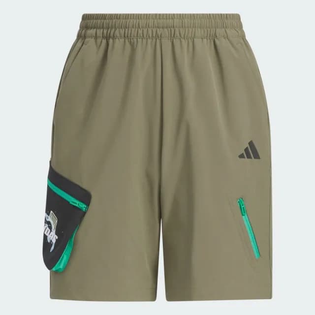 【adidas 愛迪達】運動短褲 吸濕排汗 童裝 JM7990