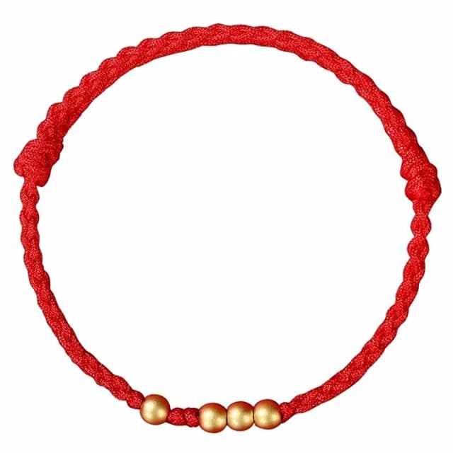 【Penny珮妮】黃金999轉運金珠一生紅繩手鍊(母親節 送女友 交換禮物  生日禮 情人節 尾牙 新年 結婚)