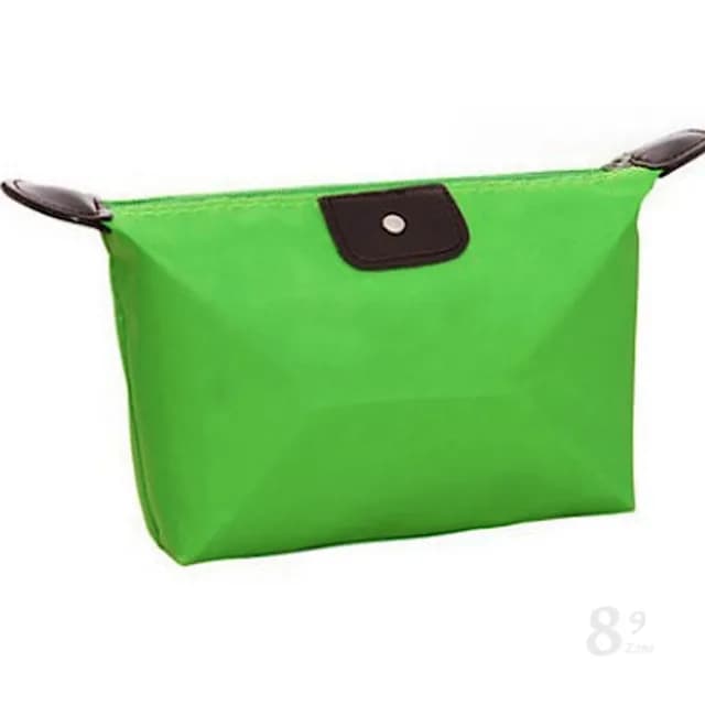 【89 zone】雙11 韓版甜心糖果色化妝品 餃子包 收納袋 化妝包 收納包 零錢包 帆布包(玫紅/黃/綠