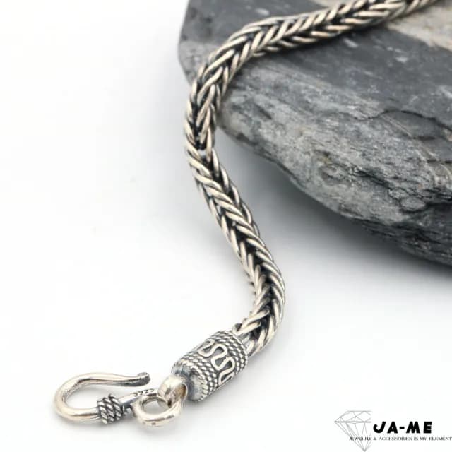 【xmono】千足銀復古龍骨鏈男士手鍊(雙11/禮物/現貨)