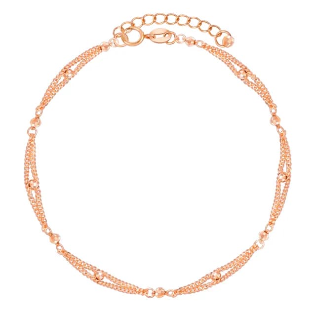 【Just Diamond】鎮金店 珠環心韻 18K玫瑰金手鍊(網路限定)