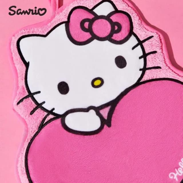 【SANRIO 三麗鷗】正版授權Hello Kitty凱蒂貓kuromi酷洛米造型擦手巾毛巾(女友女兒生日兒童交換聖誕禮物)