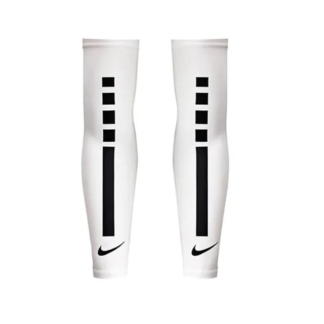 【NIKE 耐吉】PRO ELITE 運動臂套2.0 抗UV護肘 白色防曬袖套 女友老婆生日告白禮物(N0003146127SM)