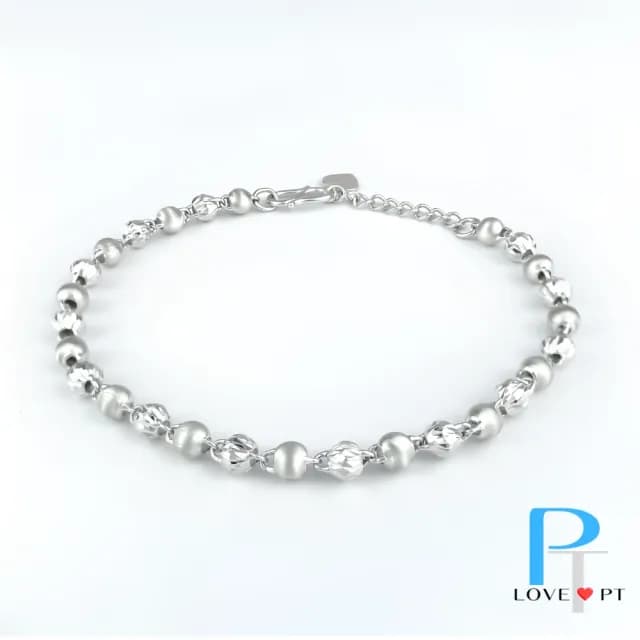 【love pt】PT950鉑金手鍊/白金手鍊  刻花拉砂 搶先週年慶(鼎元珠寶 鉑金 A182)