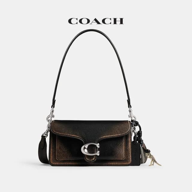 【COACH】蔻馳官方直營 TABBY 20 復古摯愛皮革單肩手袋 單肩包 肩背包(CBH36)