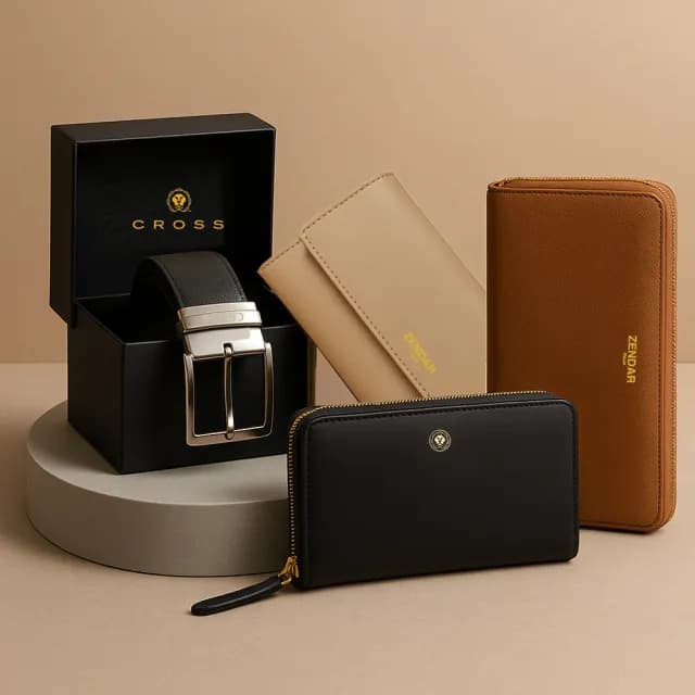 【CROSS】限量1折 頂級小牛皮長夾皮夾皮帶 全新專櫃展示品(買一送一好禮 七夕情人節禮物 送禮 男夾 女夾)