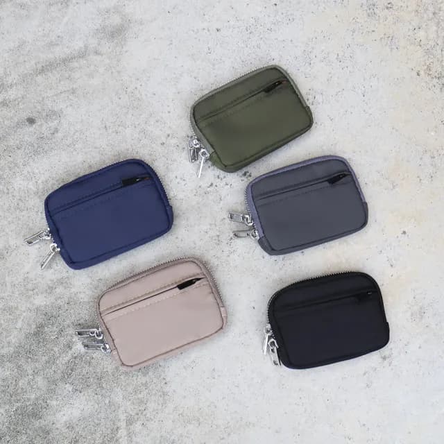 【YUJI 優集】EBIZU 日系潮流零錢包(多隔層收納 極輕防潑 鑰匙/卡片/現金一包搞定)