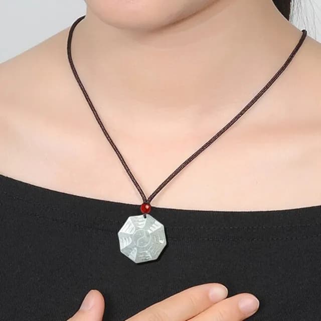 【Penny珮妮】A貨翡翠 五行八卦 吊墜項鍊(母親節 父親節 情人節 生日禮物 交換禮物 結婚 新年 尾牙)