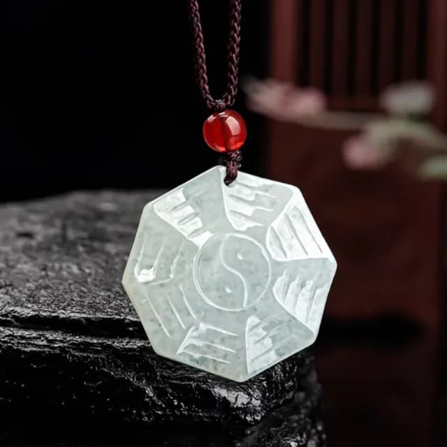 【Penny珮妮】A貨翡翠 五行八卦 吊墜項鍊(母親節 父親節 情人節 生日禮物 交換禮物 結婚 新年 尾牙)