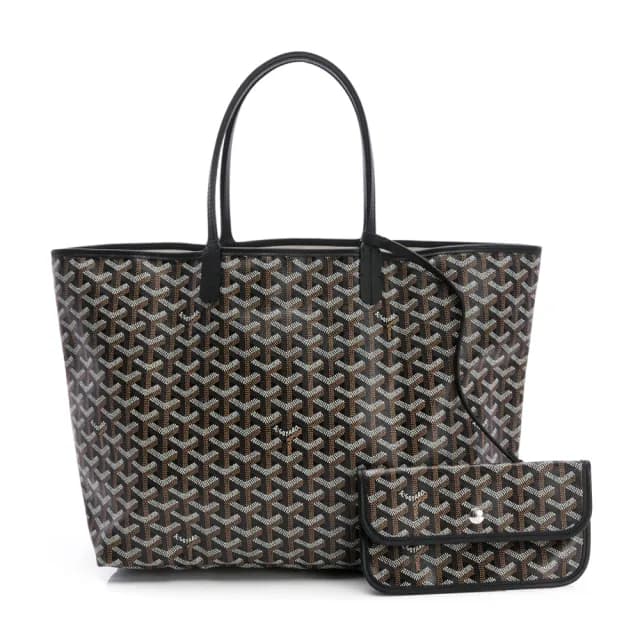 【GOYARD 高雅德】Saint Louis PM 手提/肩背托特包(黑)