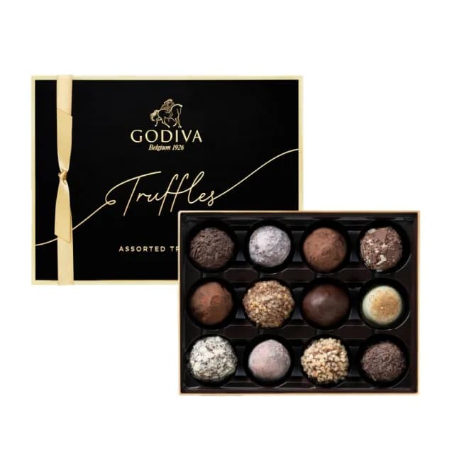 【GODIVA官方直營】松露巧克力12顆裝(生日禮、情人節、聖誕節)