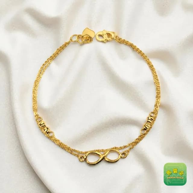 【熊貓金】黃金手鍊永恆之願0.90錢(黃金手鍊)
