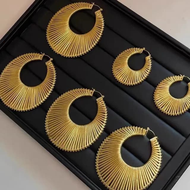 【MoonDy】情人節禮物 耳環 飾品 女生耳環 歐美耳環 大耳環 浮誇耳環 復古 圓圈耳環