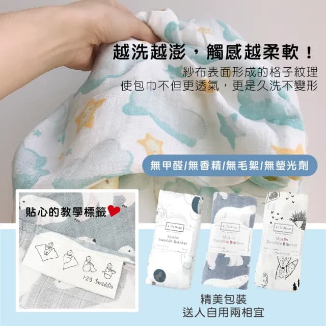 【LiteMion】透氣竹纖維紗布嬰兒包巾涼感多功能萬用巾(哺乳餵養用品 嬰兒被毯 嬰兒包巾 彌月禮)