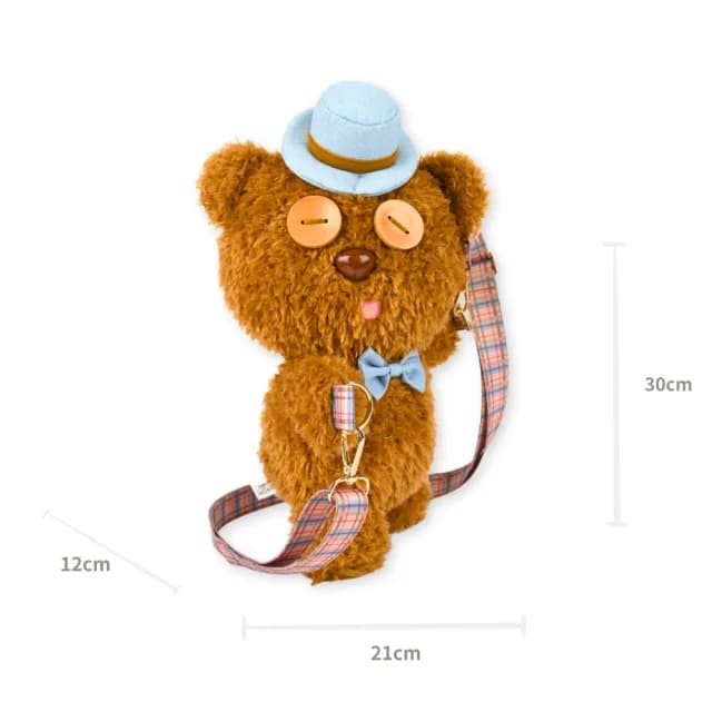 【MINIONS 小小兵】正版授權周邊TIM熊提姆熊系列毛絨造型斜背包(女友兒童兒子女兒生日交換聖誕禮物)