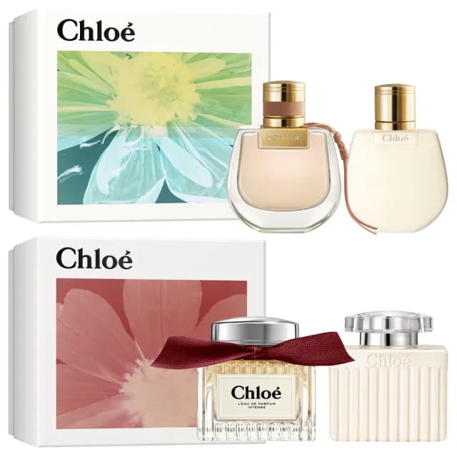 【Chloe’ 蔻依】任選1款玫瑰晨語/春綻花耀芳心之旅經典禮盒(淡香精50ml+身體乳100ml-國際航空版)