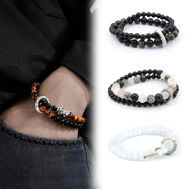 【JA-ME】千足銀開運避邪寶石手鍊(雙11/禮物/現貨)