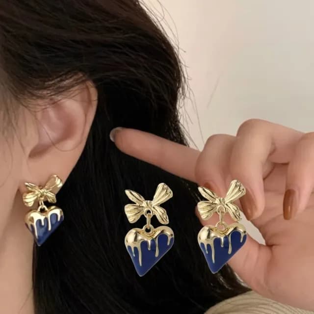 【氣質單品】高級感精緻公主熔岩愛心耳環(顯白 耳針 耳釘 耳飾 穿搭配件 飾品 復古)