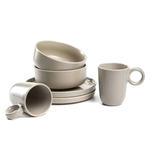 【LEONARDO 里歐】ROMA 羅馬復古風6件餐具組(聚會/派對/送禮/杯碗盤)