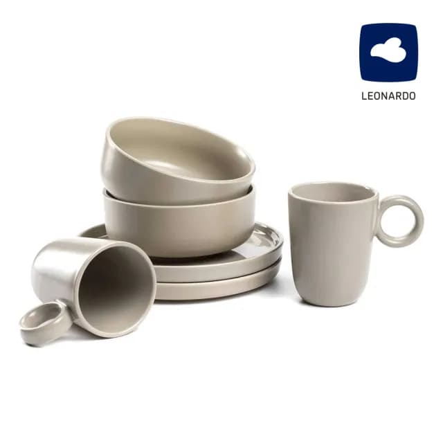 【LEONARDO 里歐】ROMA 羅馬復古風6件餐具組(聚會/派對/送禮/杯碗盤)