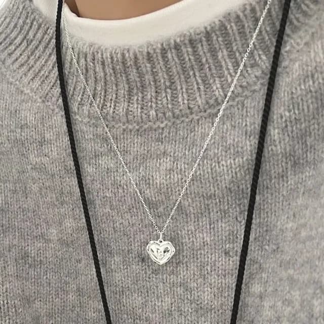 【LetterB】925純銀字母項鍊(男女 韓系 鎖骨鍊 項鏈 飾品配件 生日 情人節 禮物)