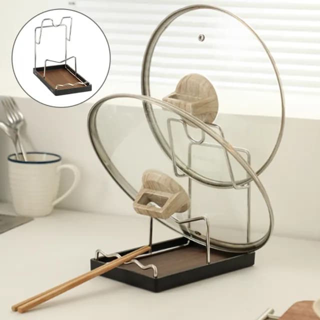 【FAJI】廚房鍋蓋架 臺面多功能鍋鏟勺子收納架 鍋蓋置物架 立式收納架 鍋鏟架 湯匙架湯勺架餐具架 廚房收納