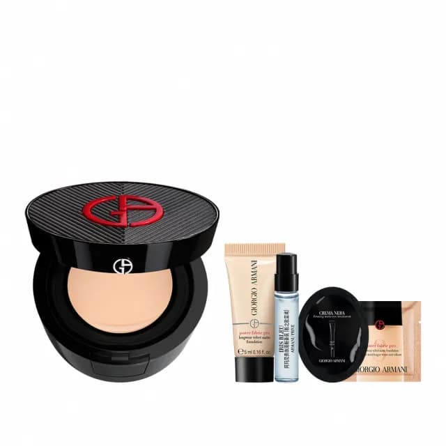 【ARMANI 亞曼尼】超持妝絲絨水慕斯無瑕氣墊粉餅(粉蕊+粉盒/GIORGIO ARMANI)