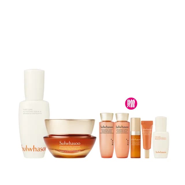 【雪花秀】官方直營 潤燥回彈組(Sulwhasoo 潤燥養膚精華60ml+滋陰蔘回彈霜30ml)