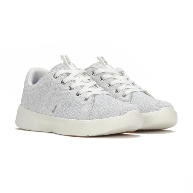 【Keds】BLISSWALK LACE METALLIC ENG KNIT 針織機能輕量健走鞋 星鑽白(WF69005 健走鞋 休閒鞋 運動鞋)