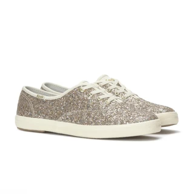 【Keds】CHAMPION GLITTER CEL 經典格麗特鞋面(WF66849 香檳金)