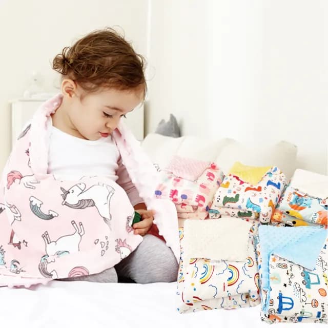 【Mua 姆兒選品】兒童雙層豆毯兒童毯-大(兒童棉被 彌月禮盒 新生兒禮盒 新生兒彌月禮盒 豆豆毯 嬰兒被毯)