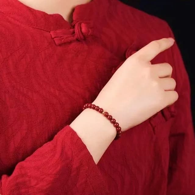 【巴黎精品】現貨秒發 硃砂手鍊朱砂手鏈平安硃砂手珠息災擋煞(生肖防小人轉運除穢淨化招財開運8款a1gi2)