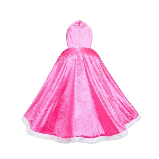 【橘魔法】絨布公主披風(萬聖節 斗篷 披肩 冰雪奇緣 貝兒公主 角色扮演 攝影 裝扮 女童 兒童 童裝)