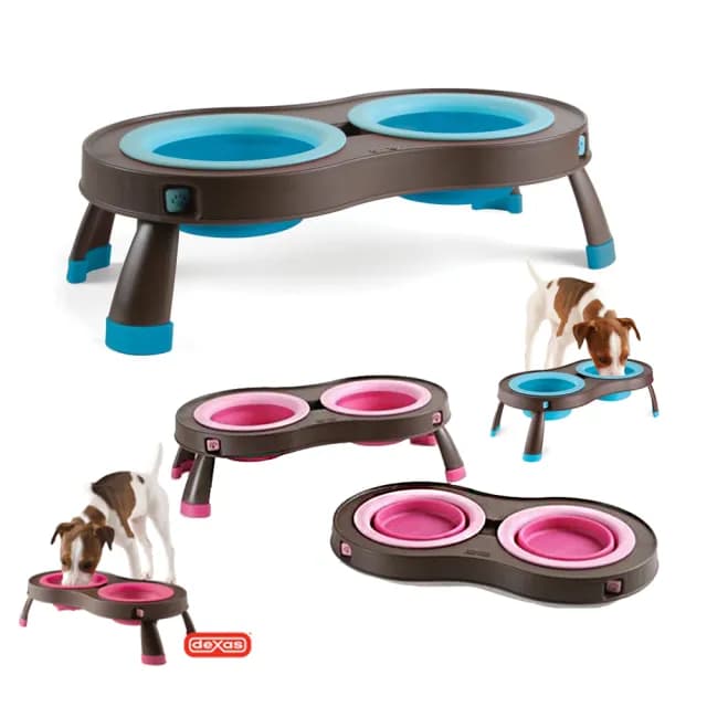 【dexas】美國寵物摺疊餐具組S號(攜帶方便 好收納 可放洗碗機)