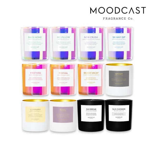 【MOODCAST】美國手工香氛蠟燭一入 8oz/227g(多款香味任選.天然椰子蠟.居家香氛.送禮首選)