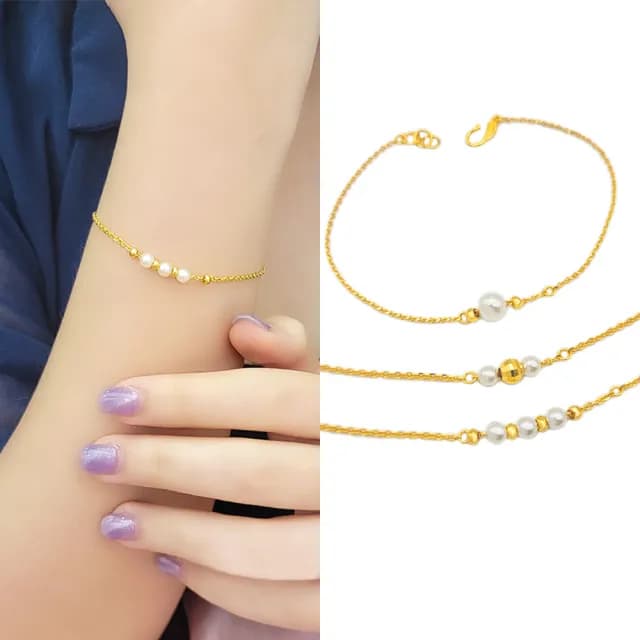 【金瑞利】雙11 黃金手鍊 0.62錢(珍情不移)