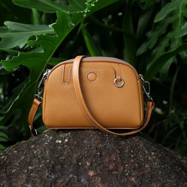 【Paiya 派亞】新款時尚迷你零錢包媽媽包頭層牛皮單肩百搭斜挎女包(達克公爵同款)