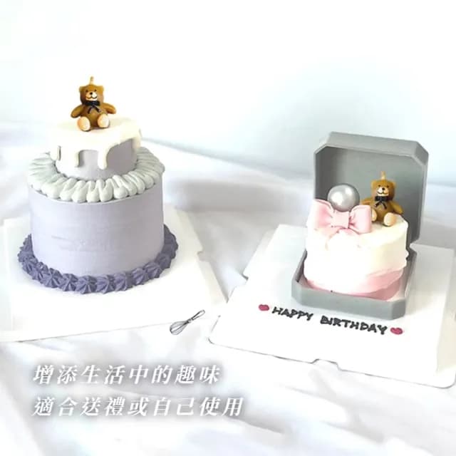 【可愛點睛】韓系小熊蠟燭10支裝(生日蠟燭 生日蛋糕 派對 祝福 慶生 節日 節慶 萬用蠟燭 造型蠟燭)