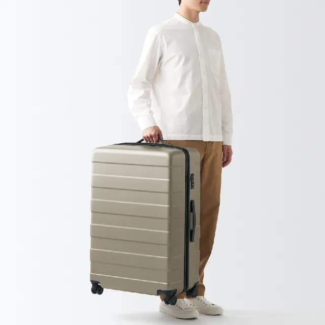 【MUJI 無印良品】四輪硬殼止滑拉桿箱105L(灰色/黑色/米色)