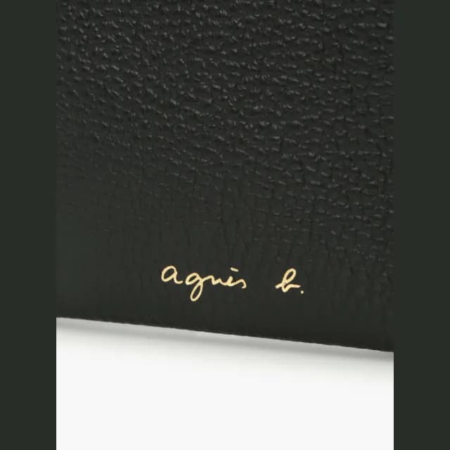 【agnes b.】皮革 零錢包(黑色)