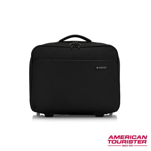 【AMERICAN TOURISTER 美國旅行者】16吋 RUBIO 商務輕量布面軟殼行李箱/布箱/登機箱/機長箱/旅行箱(黑色)