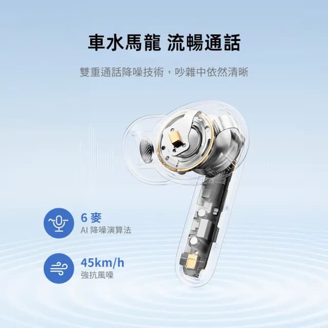 【QCY】MeloBuds N50 HT12 主動降噪真無線藍牙耳機(高效降噪 純靜樂音)