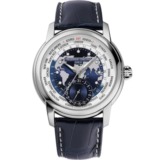 【CONSTANT 康斯登】Worldtimer 限量世界時區機械錶 禮物 送禮 推薦(FC-718NWWM4H6)